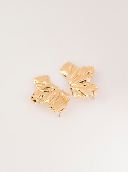 Hammered Flower Earrings
