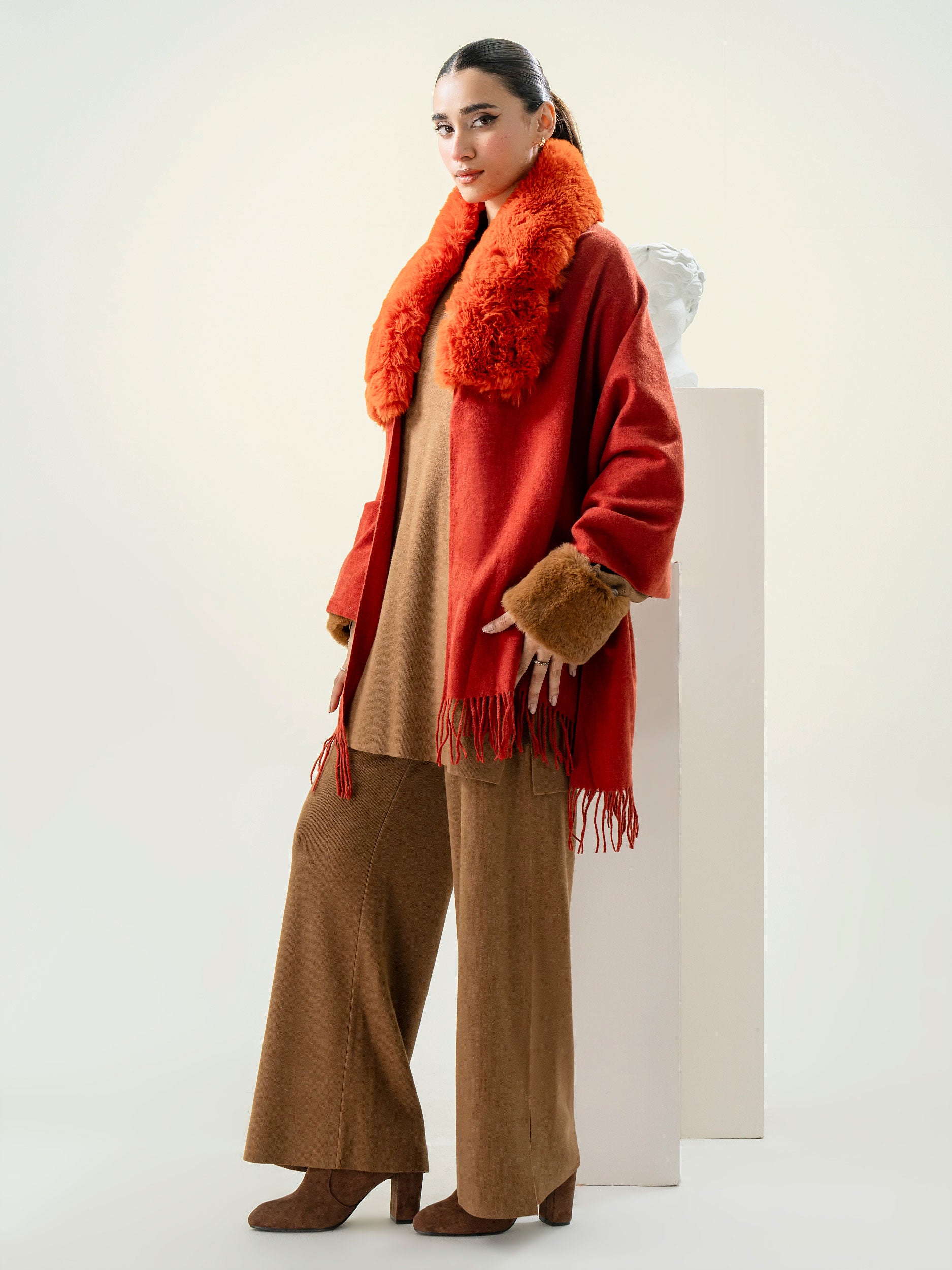 Capeshawls Limelight Winter Shawls Green Cape Shawl PW2822 – Stylo