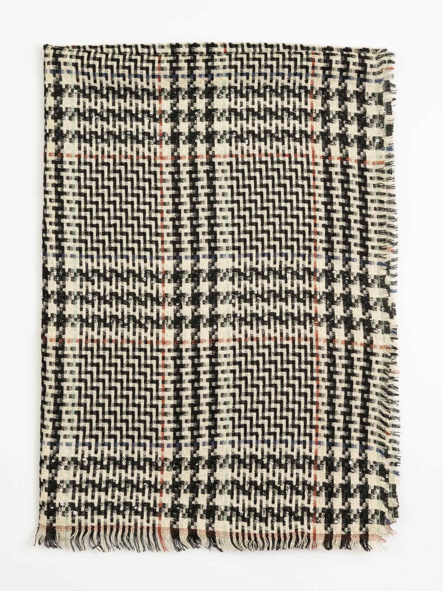 Printed Sequined Woolen Shawl