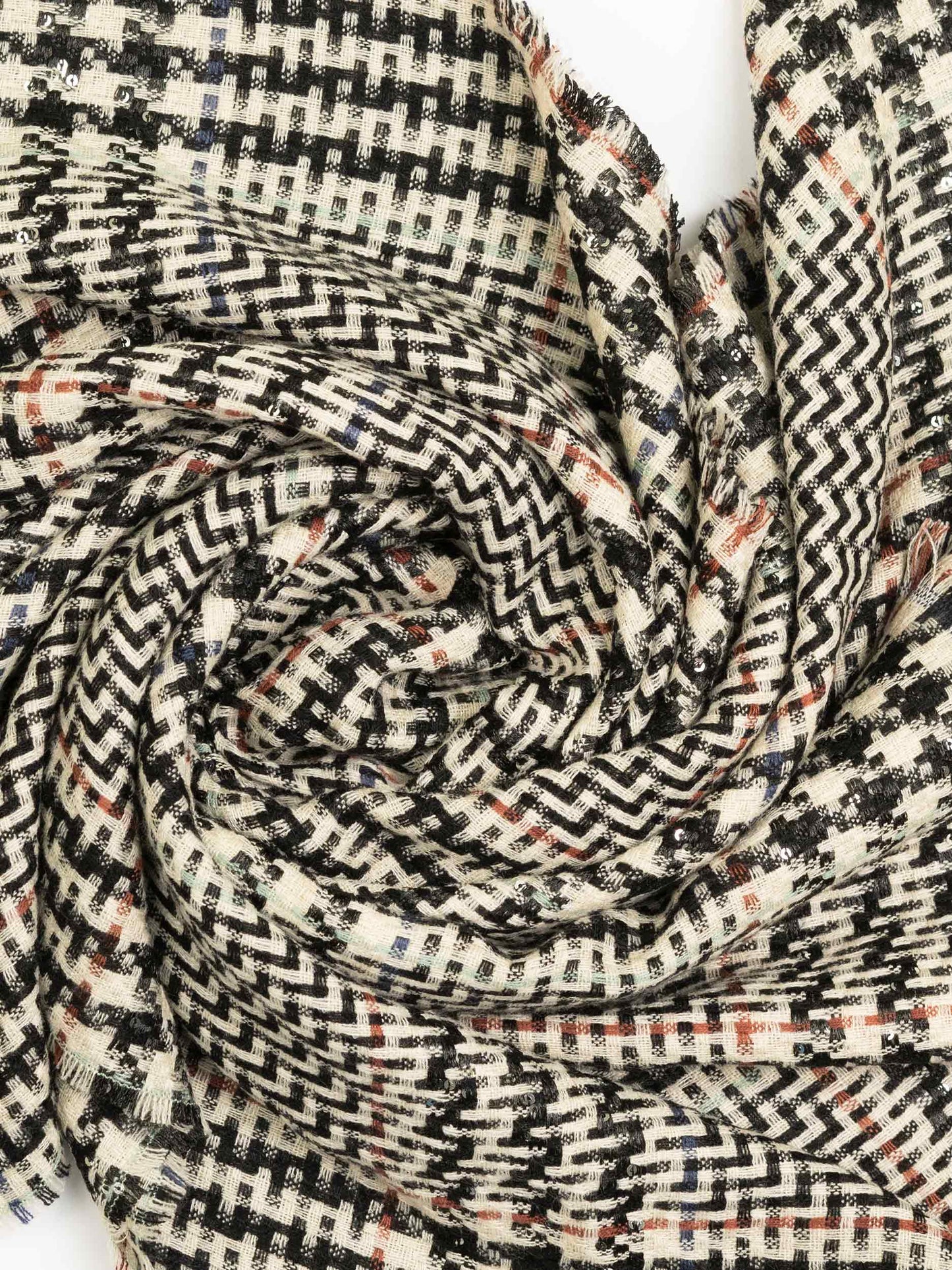 Printed Sequined Woolen Shawl