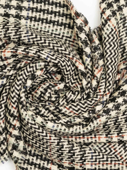 Printed Sequined Woolen Shawl