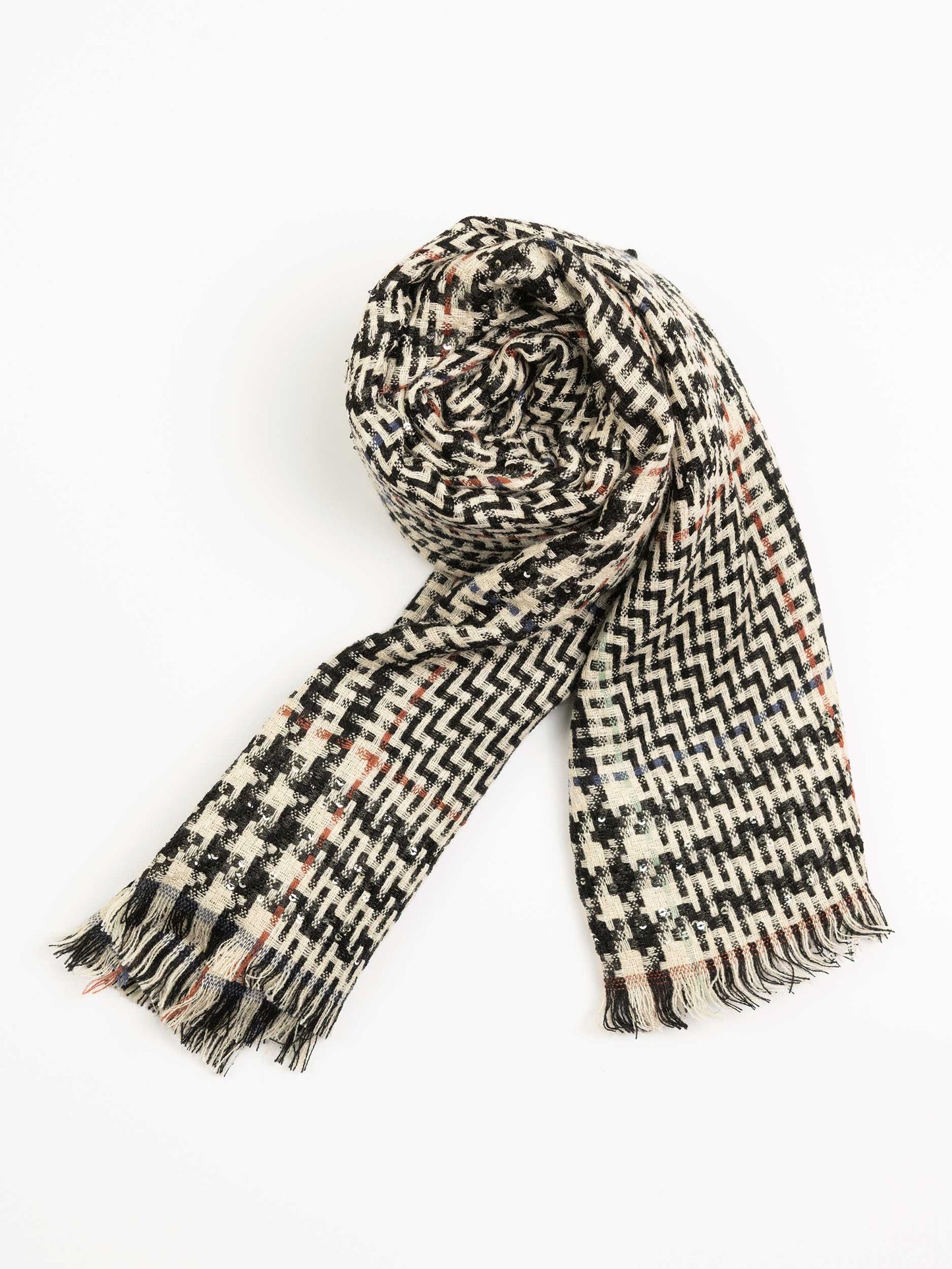 Printed Sequined Woolen Shawl