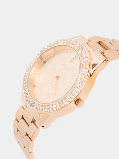 Rhinestone Embellished Watch