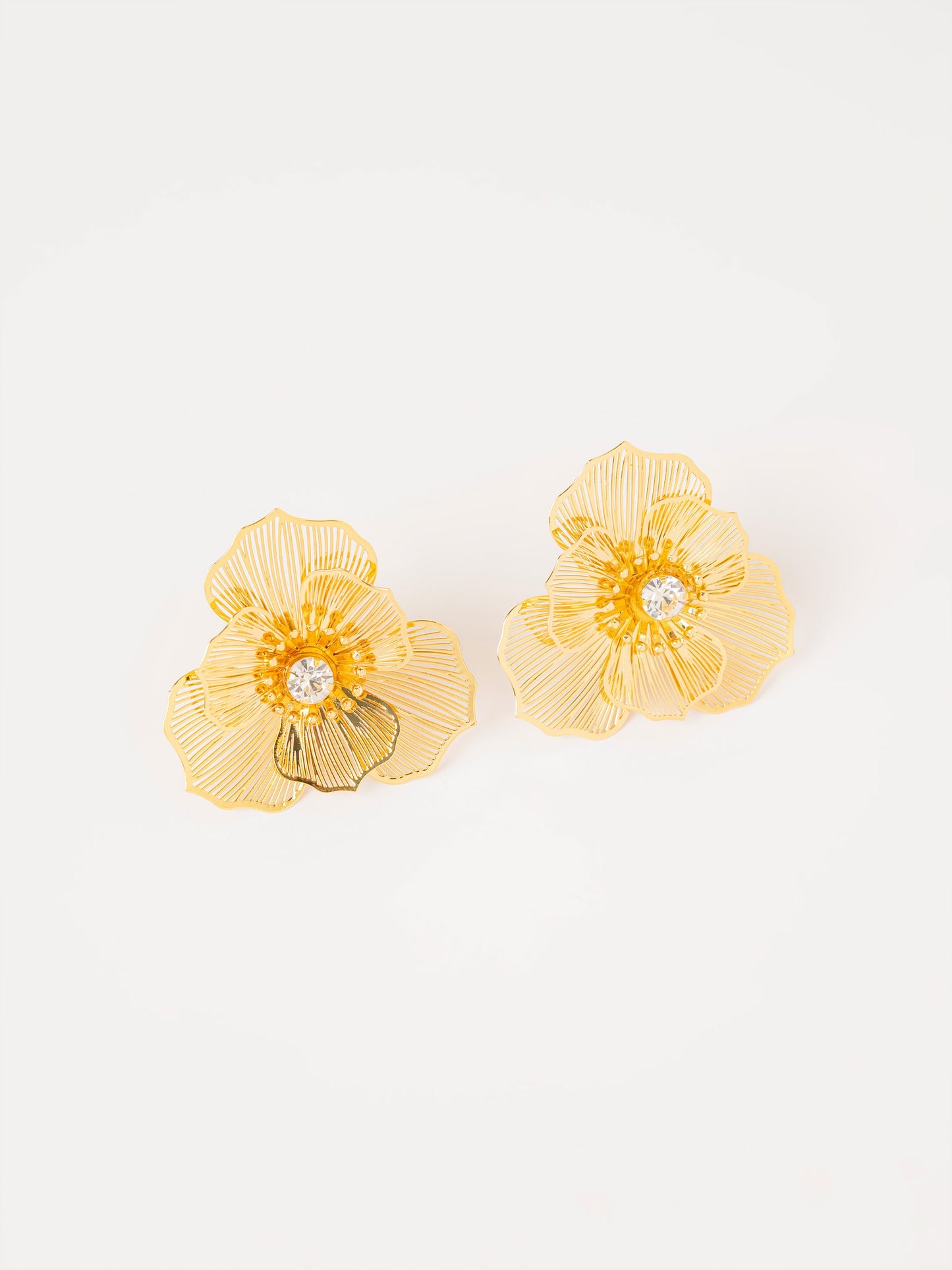 Wire Flower Earrings