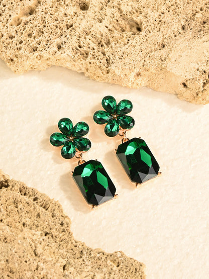 Crystal Floral Earrings