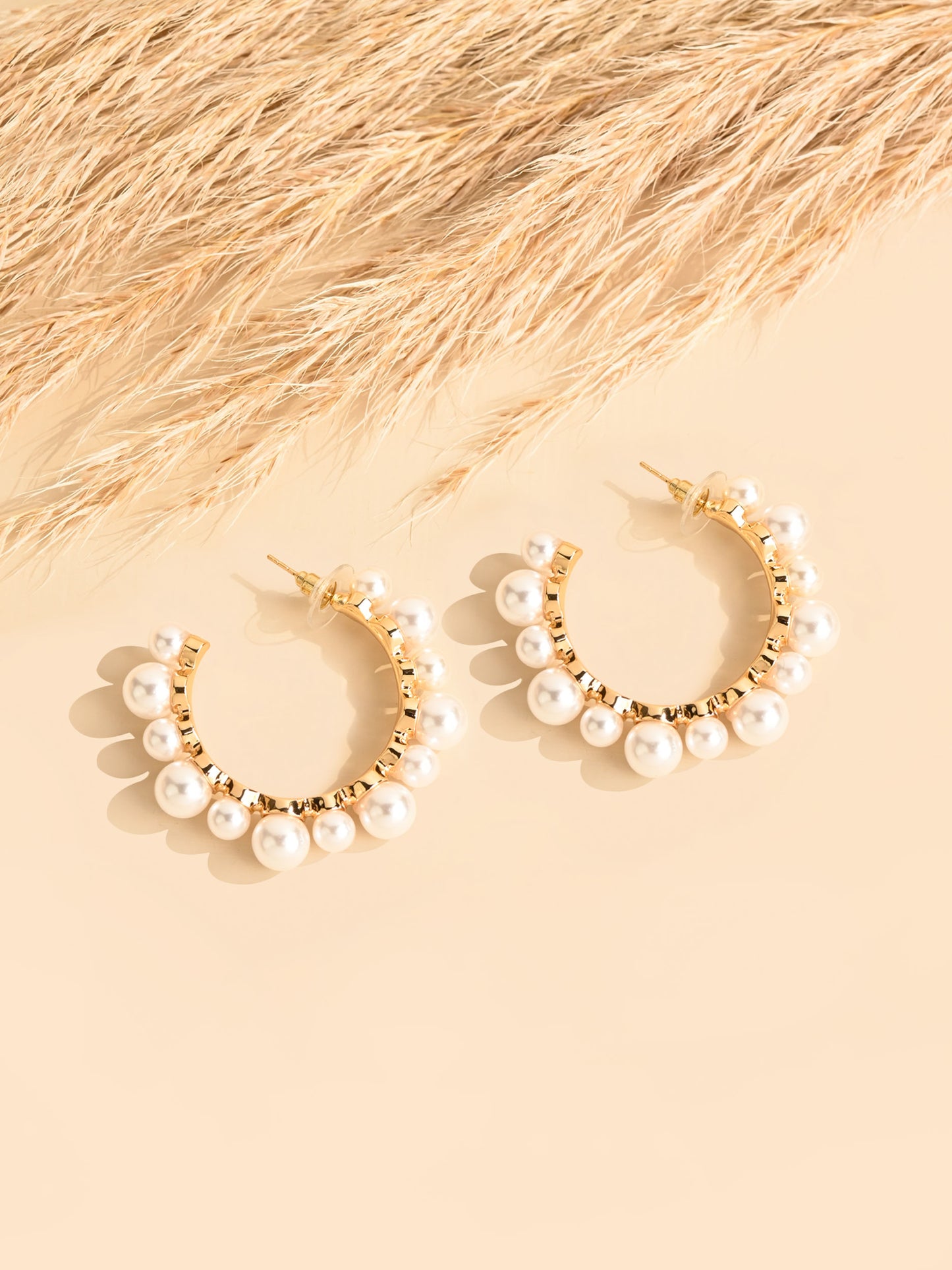 Pearl Hoop Earrings