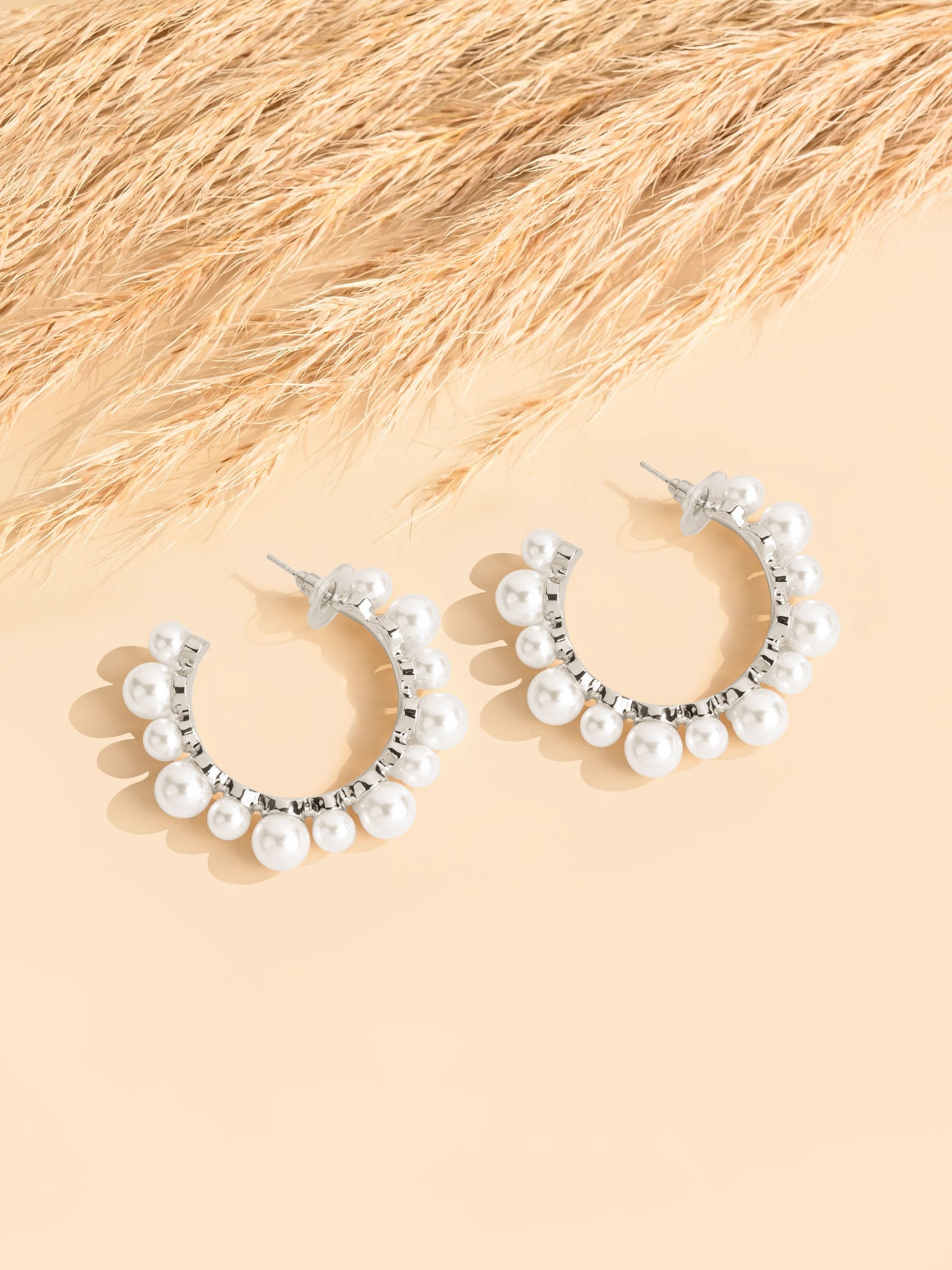 Pearl Hoop Earrings
