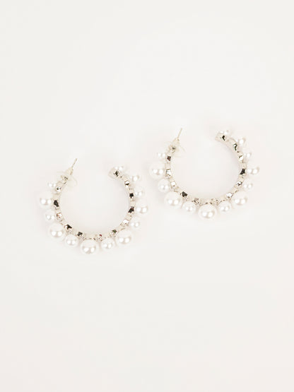 Pearl Hoop Earrings