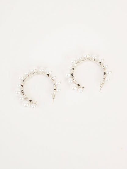 Pearl Hoop Earrings