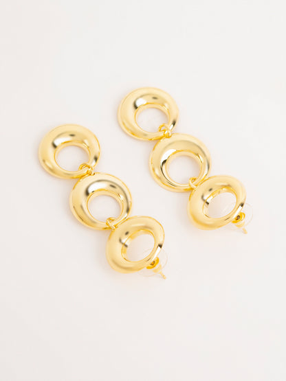 Triple Loop Drops Earrings