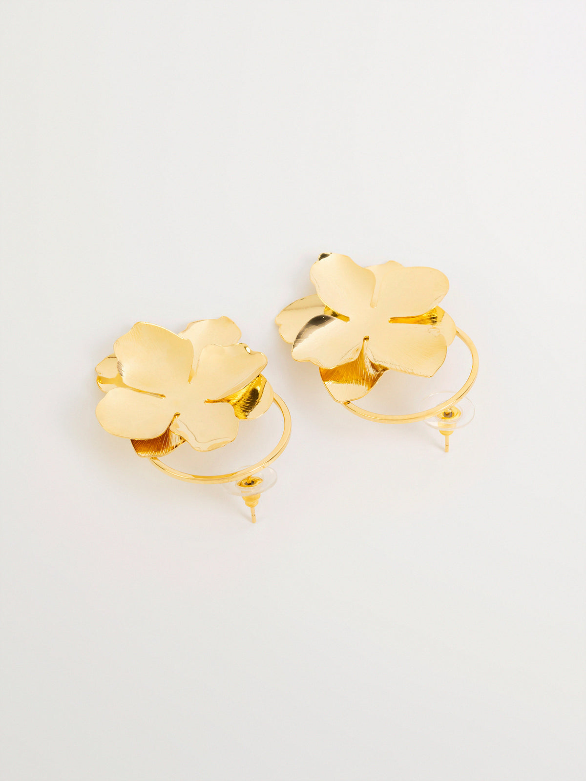 Floral Hoop Earrings