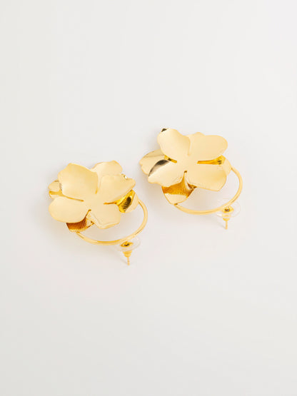 Floral Hoop Earrings