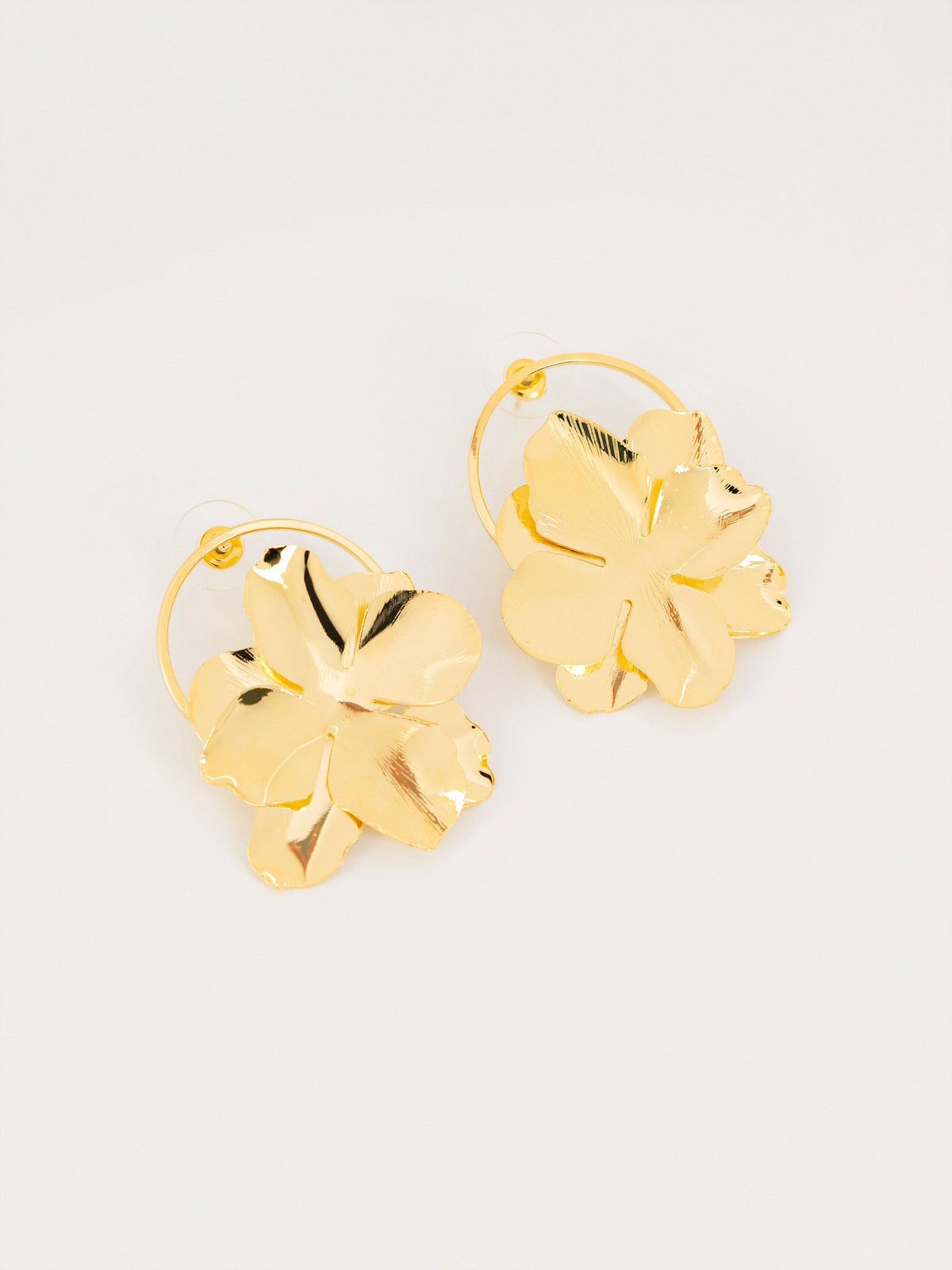 Floral Hoop Earrings