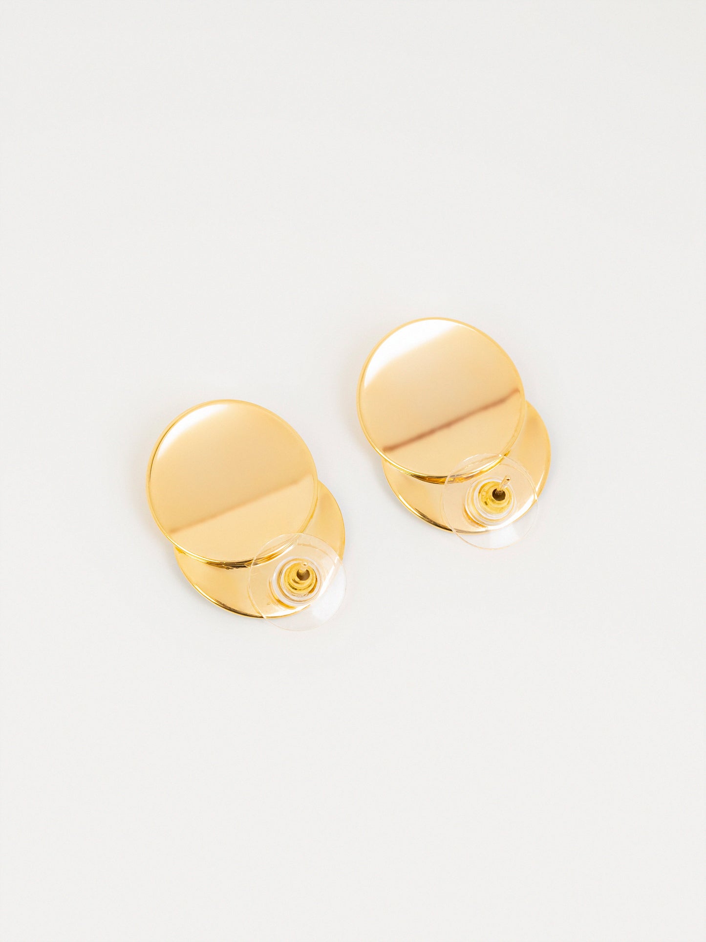 Disc Stud Earrings