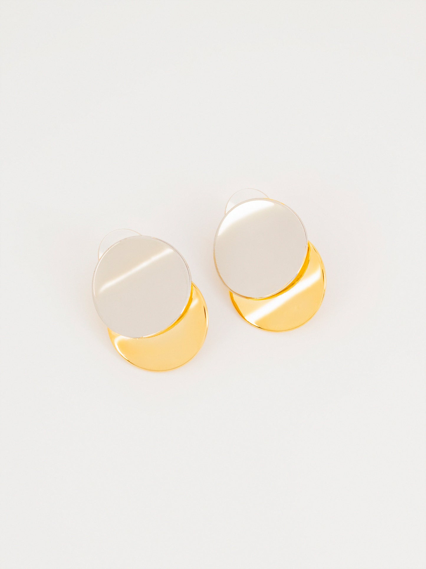 Disc Stud Earrings
