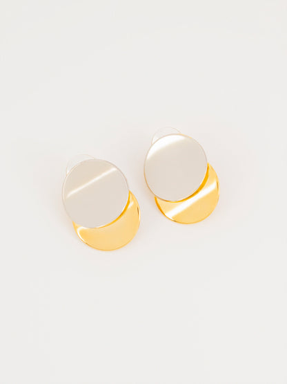 Disc Stud Earrings