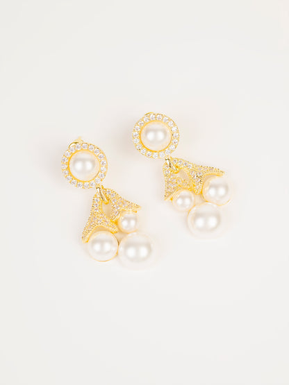 Pearl Cluster Earrings