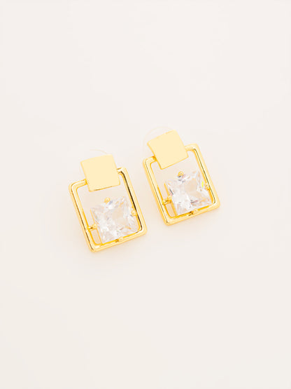 Crystal Frame Earrings