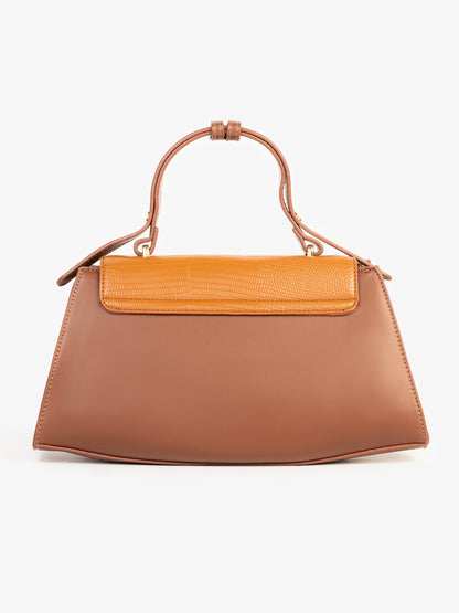 Two-tone Textured Handbag
