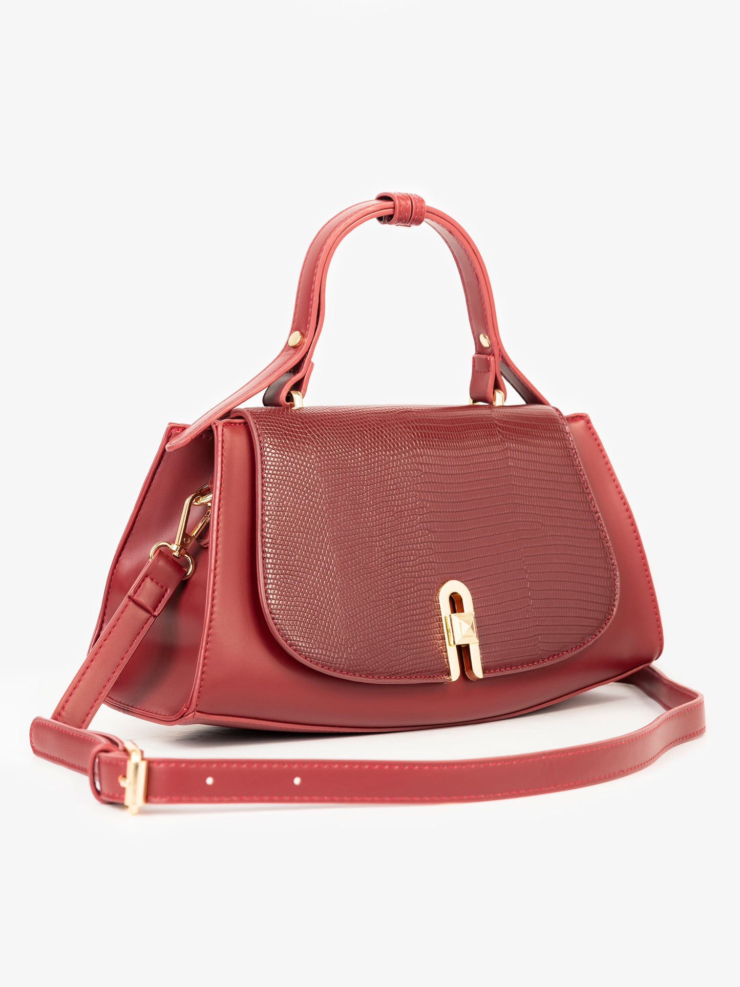 Two-tone Textured Handbag