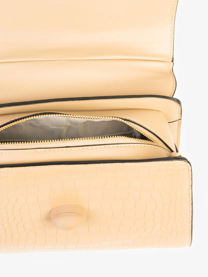 Two-tone Textured Handbag