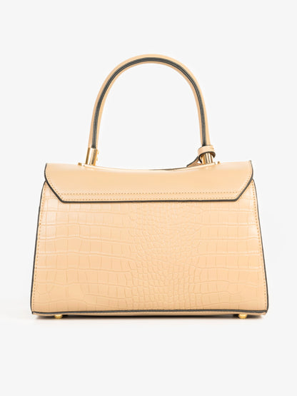Two-tone Textured Handbag