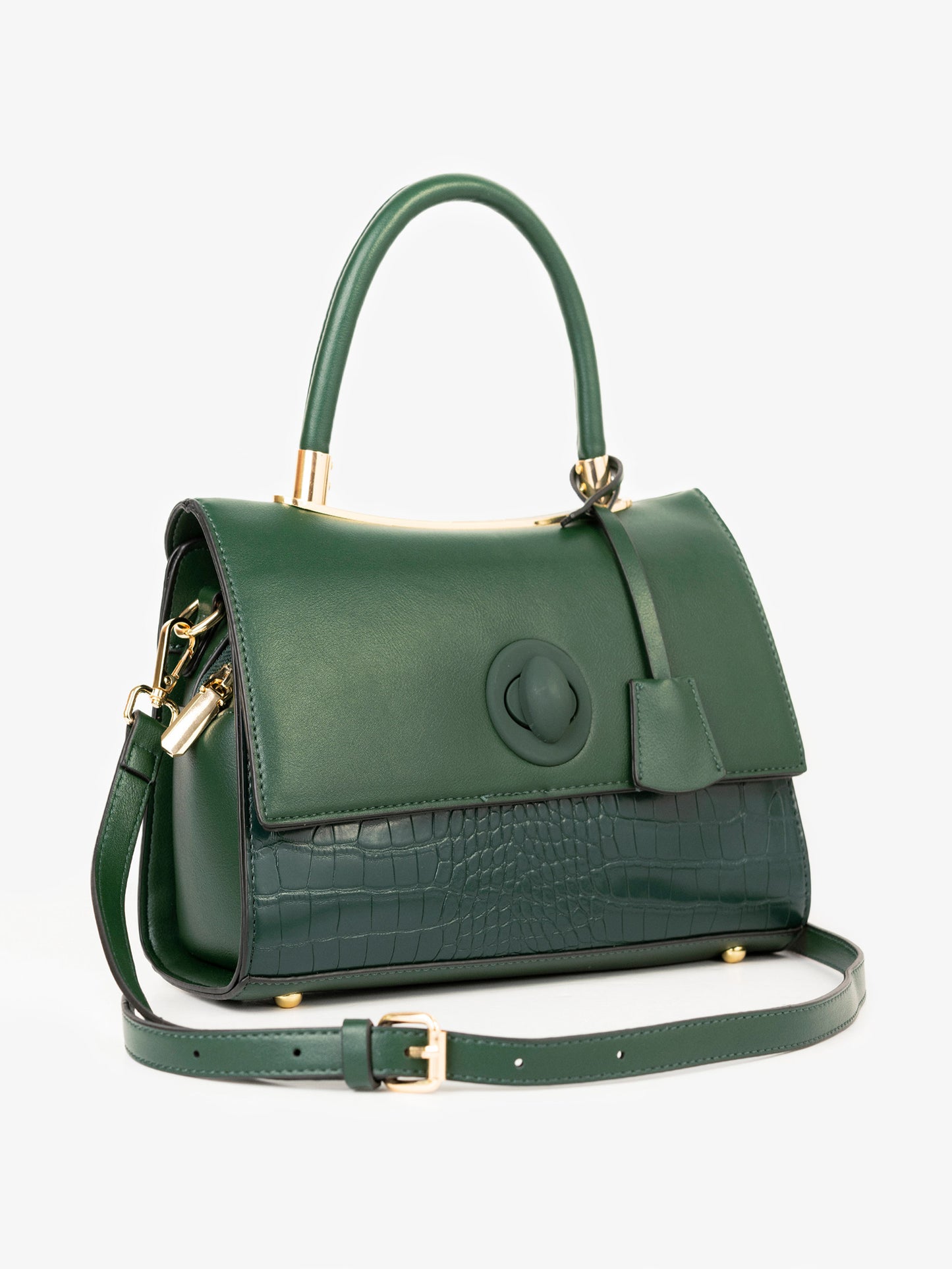 Two-tone Textured Handbag