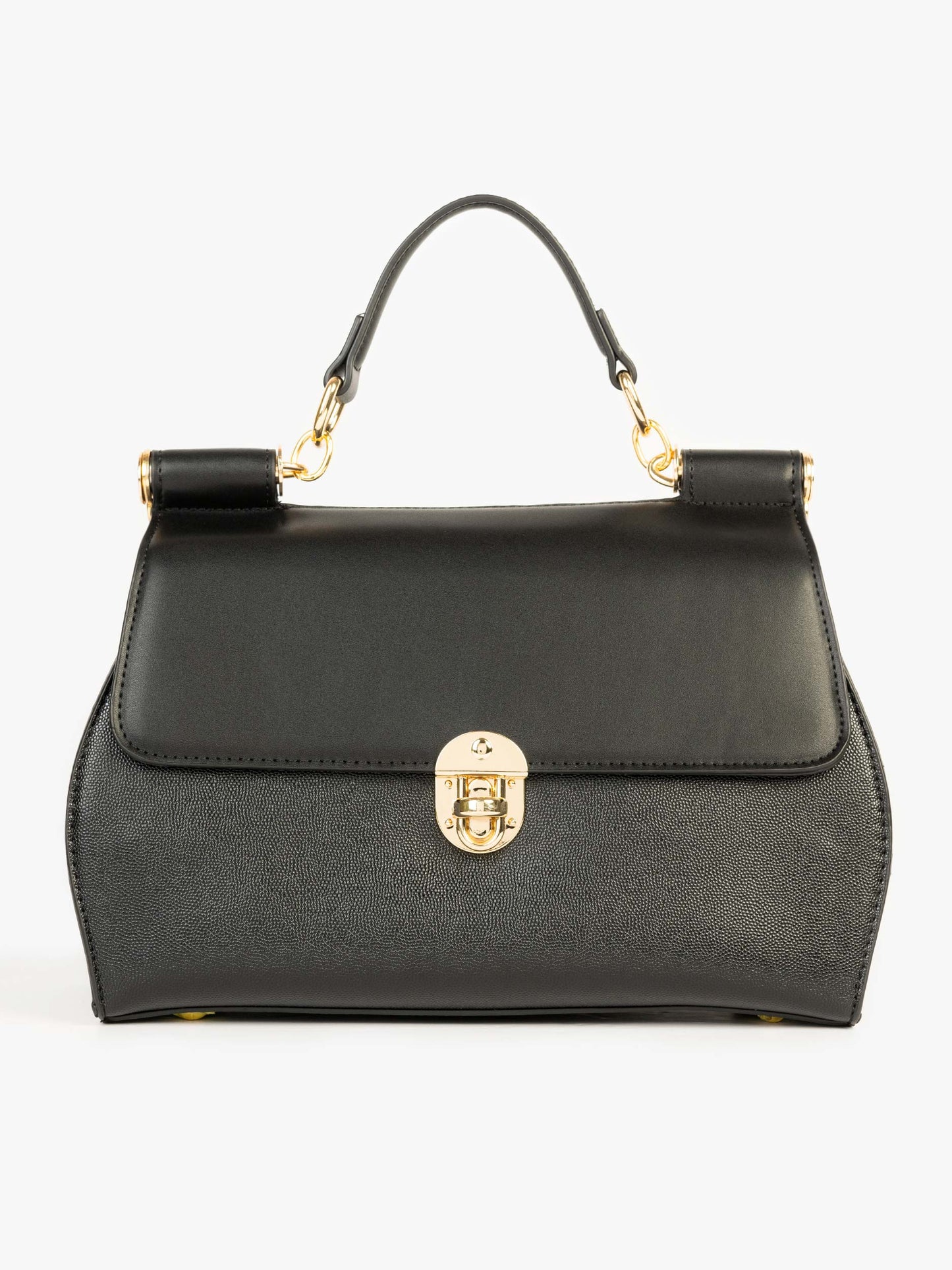 Two-tone Textured Handbag