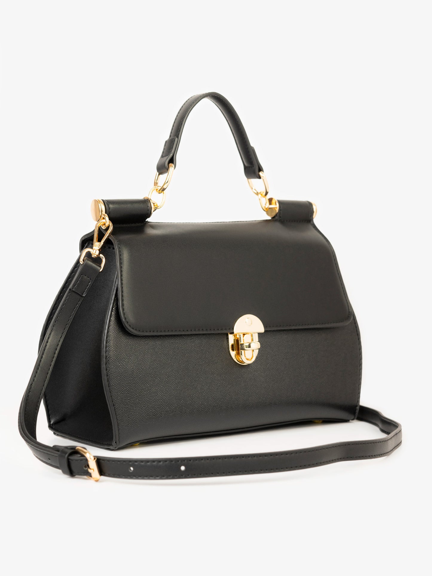 Two-tone Textured Handbag