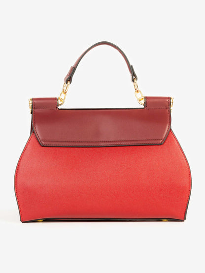 Two-tone Textured Handbag