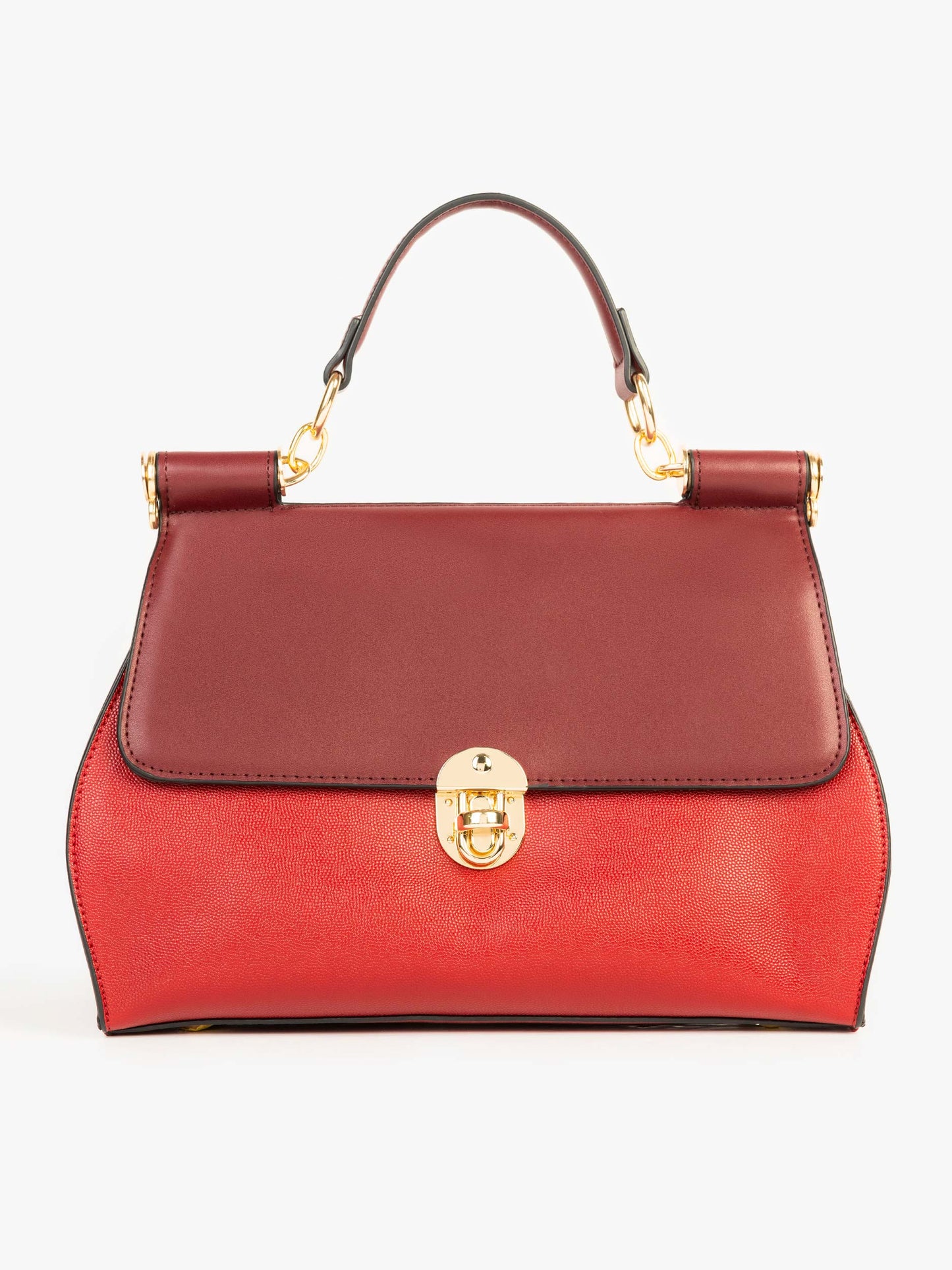 Two-tone Textured Handbag