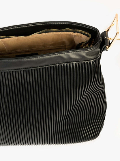 Textured Pleated Tote Bag