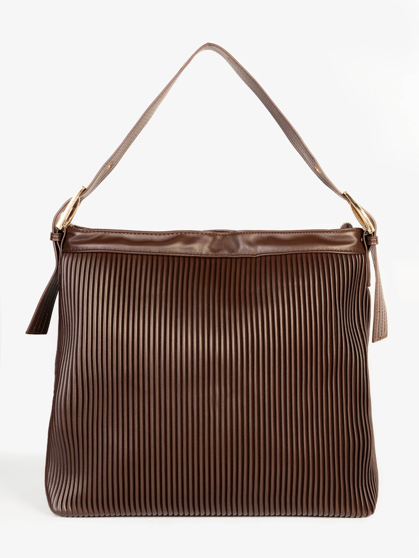 Textured Pleated Tote Bag