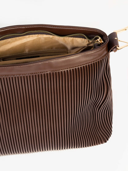 Textured Pleated Tote Bag
