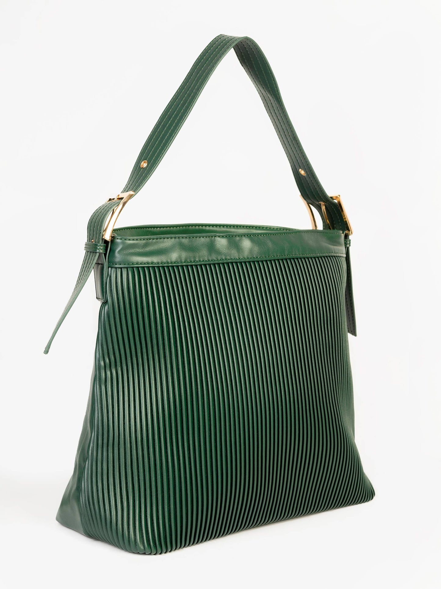 Textured Pleated Tote Bag