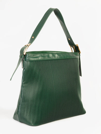 Textured Pleated Tote Bag
