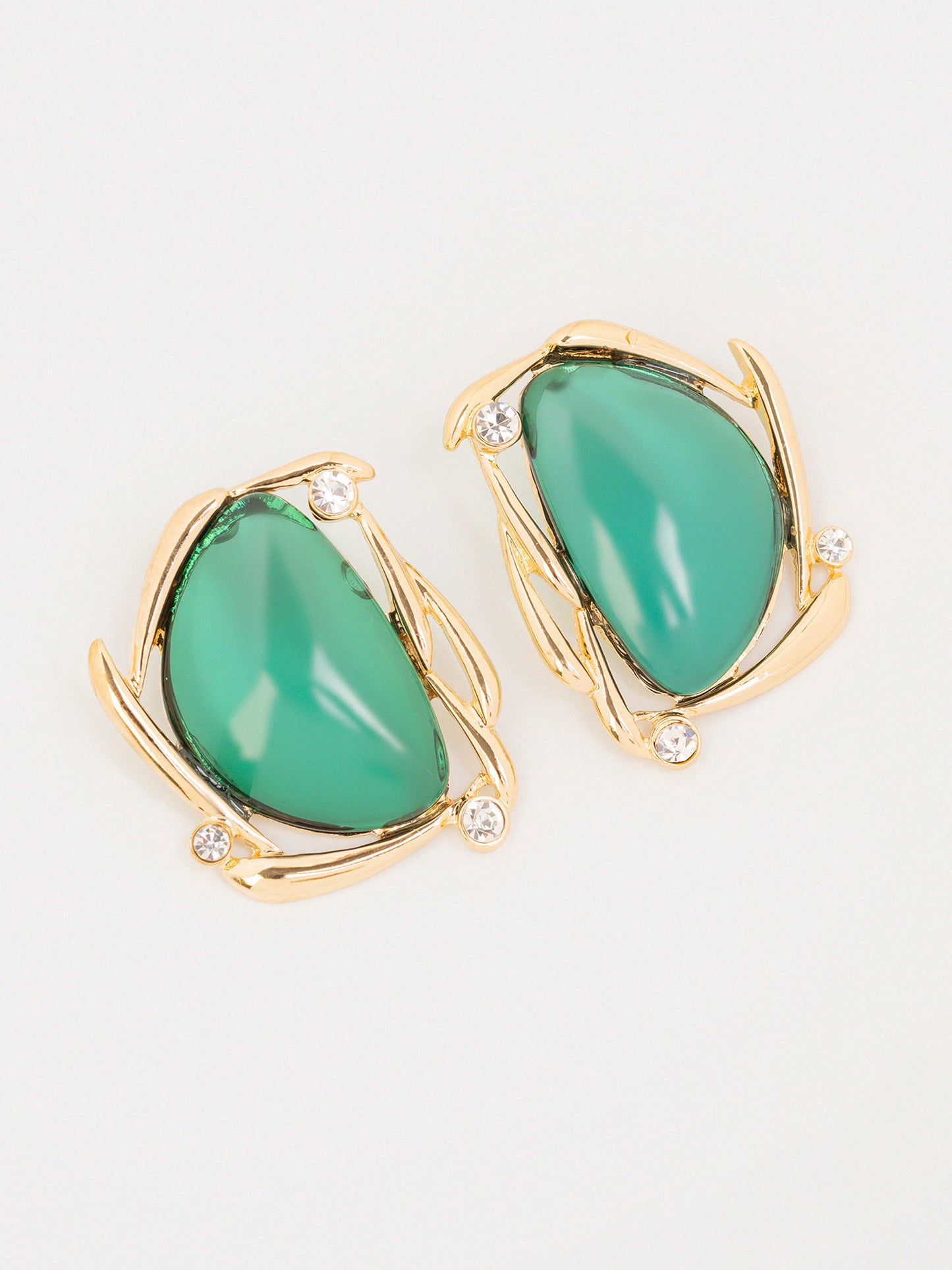 Stone Frame Earrings