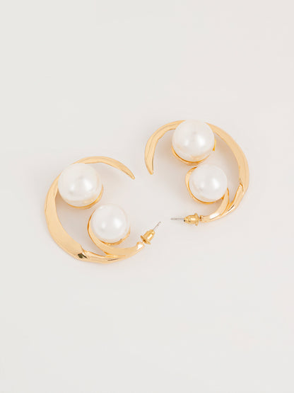 Pearl Hoop Earrings