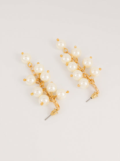 Cluster Pearl  Earrings
