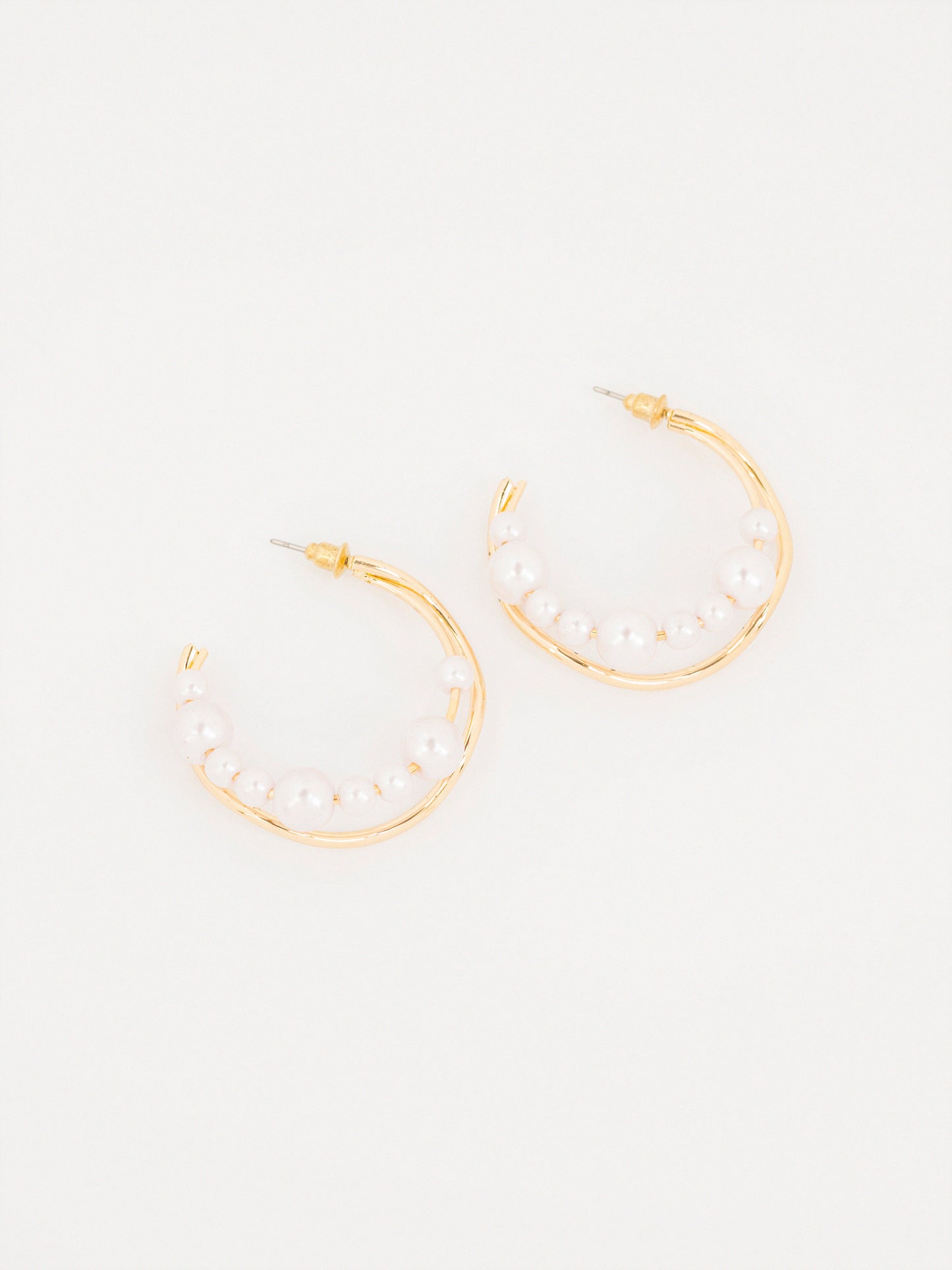 Pearl Hoop Earrings