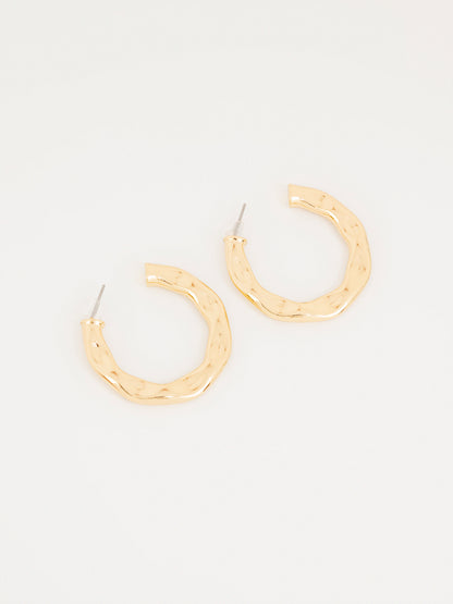 Textured Hoop Earrings