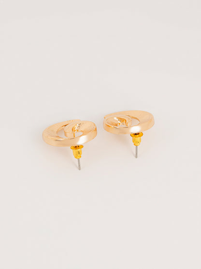 Spiral Wave Stud Earrings