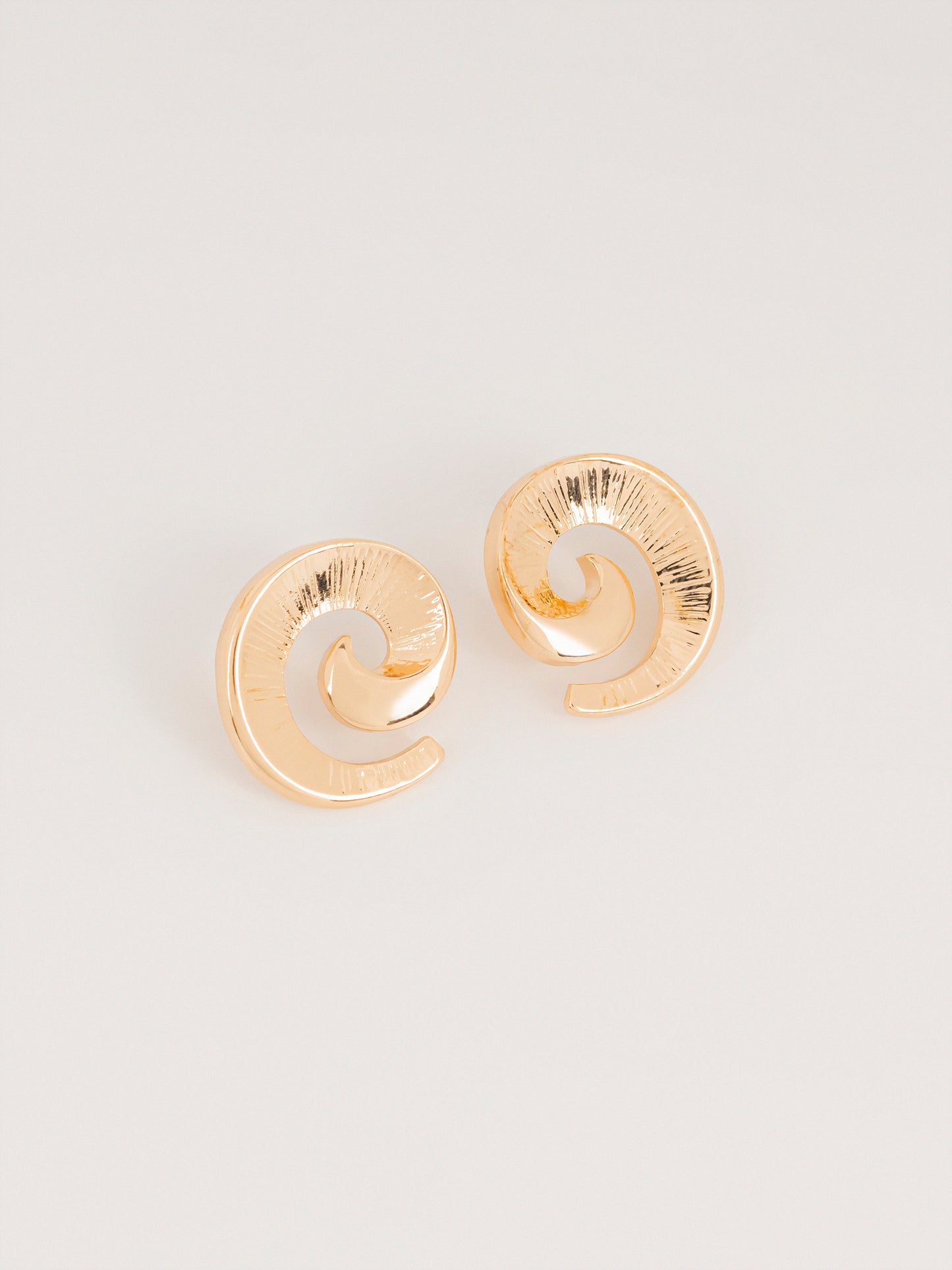 Spiral Wave Stud Earrings