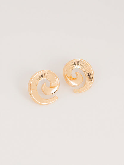 Spiral Wave Stud Earrings