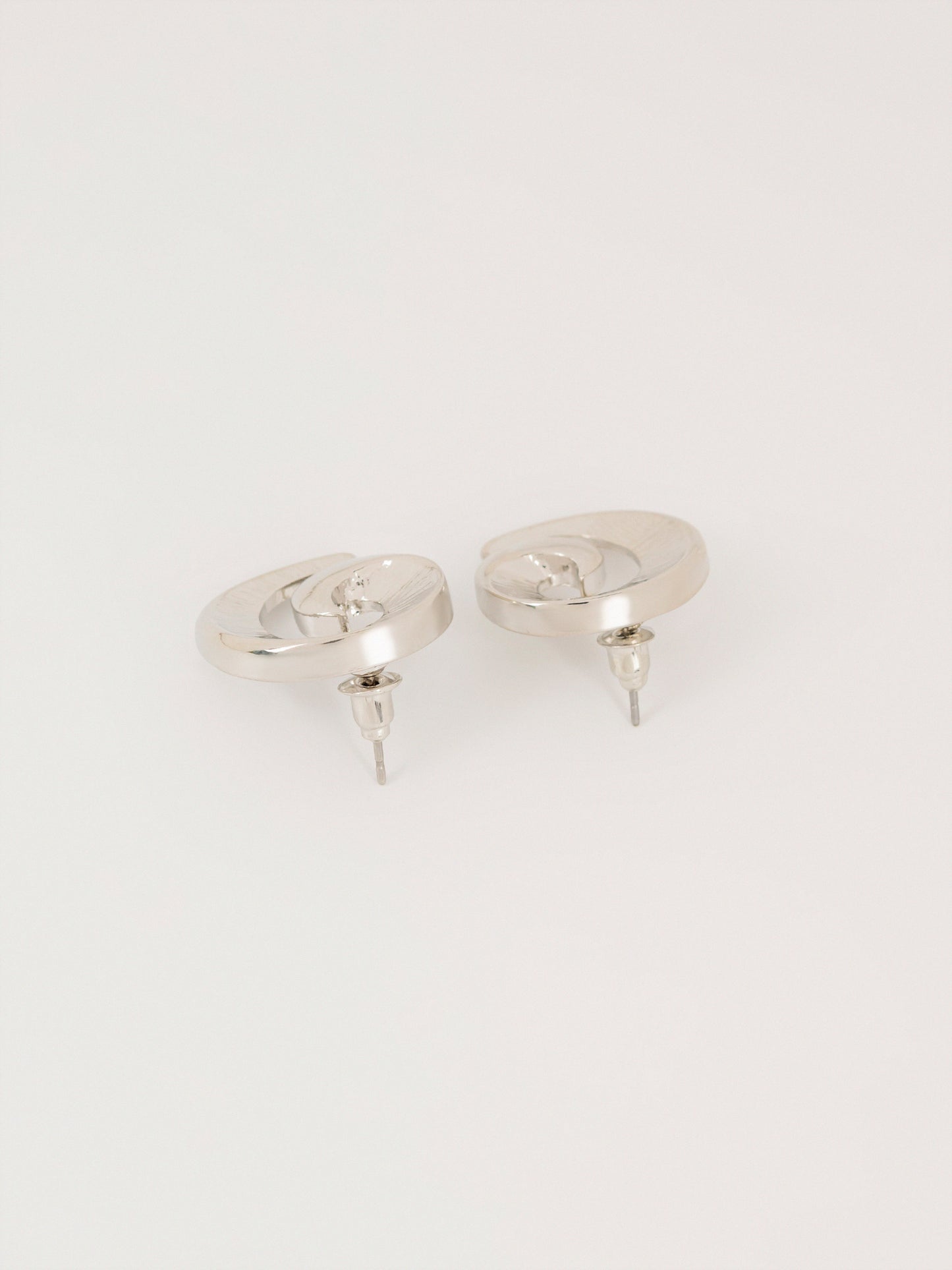 Spiral Wave Stud Earrings