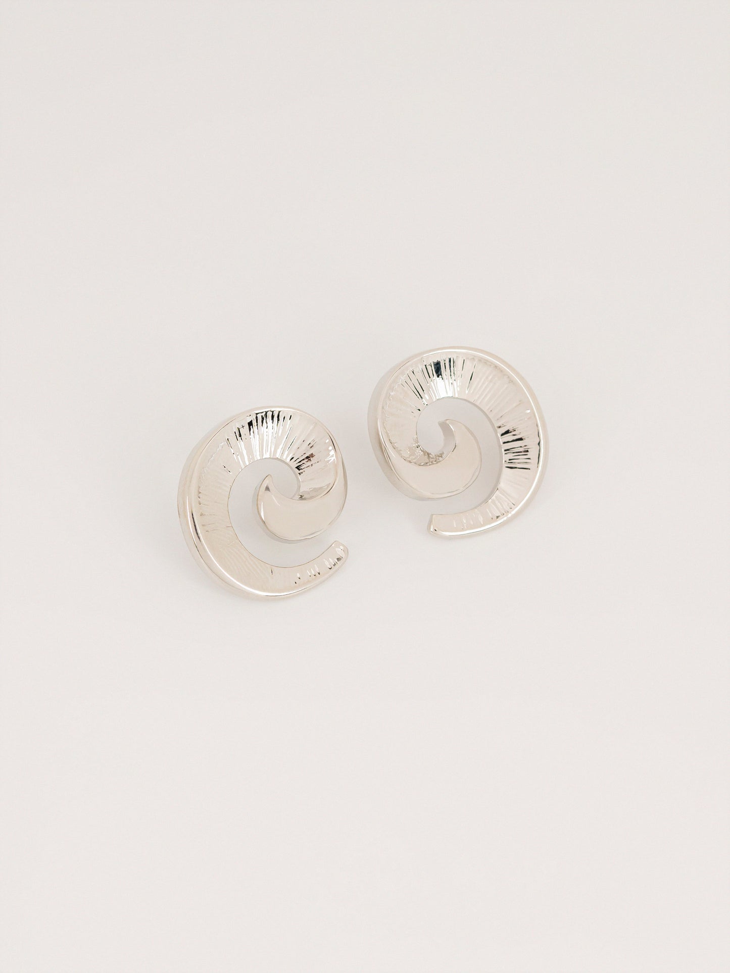 Spiral Wave Stud Earrings