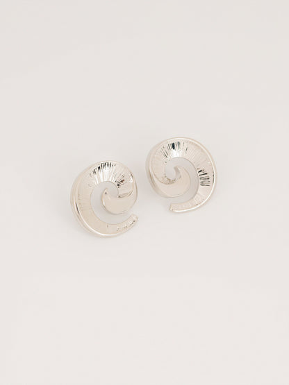 Spiral Wave Stud Earrings