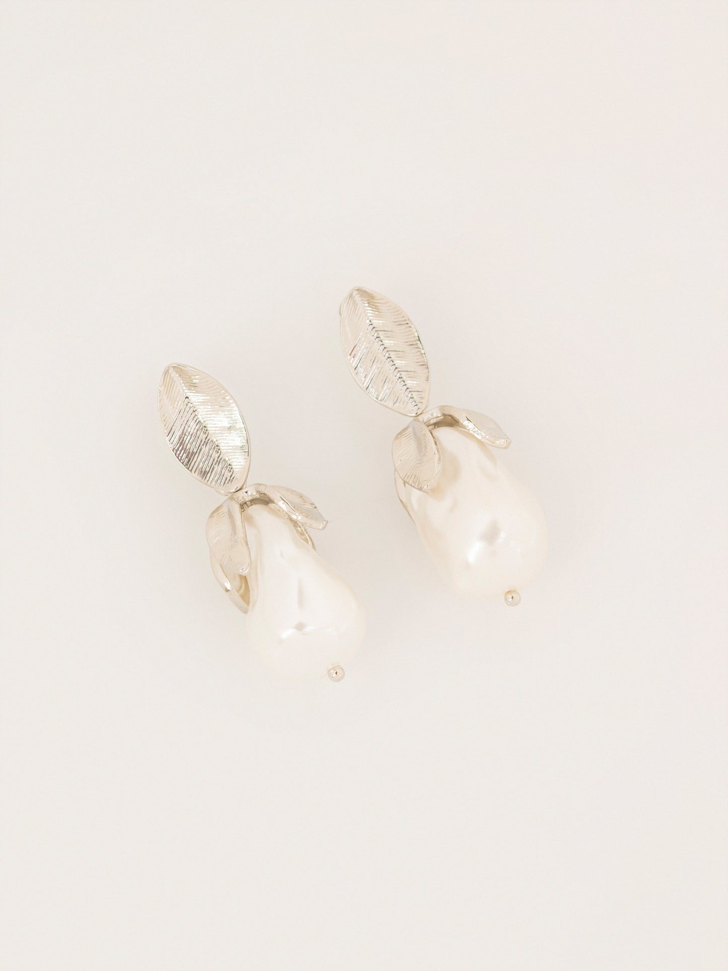 Leaf Pearl Drop Earrings