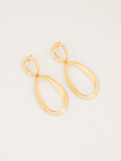 Oval Drop Earrings