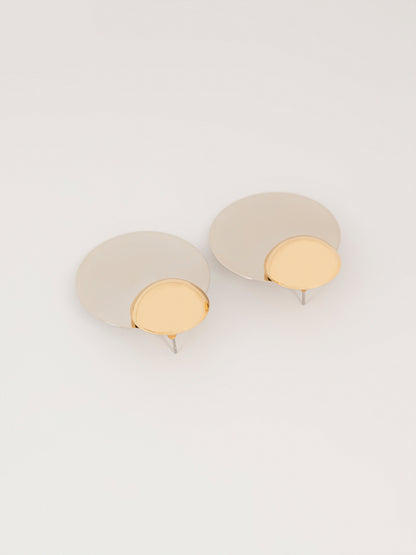 Disc Stud Earrings